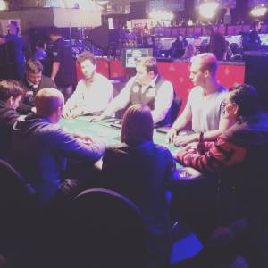 Scotty Nguyen (r) at the $1,500 H.O.R.S.E. Final Table